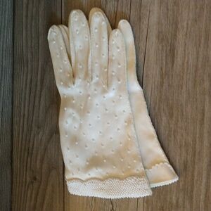 Vintage Gloves With Seed Bead Embellishments